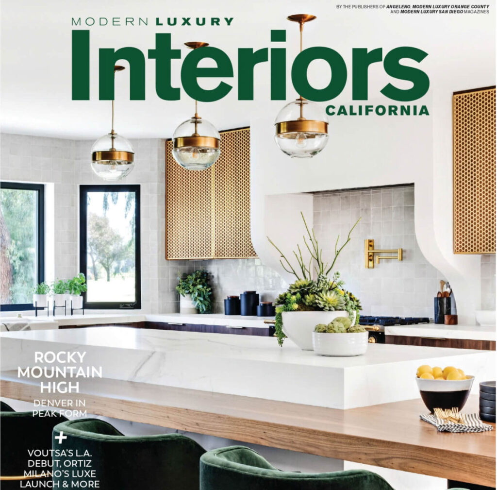 Cover of Modern Luxury Interiors California Magazine featuring our Seacliff Remodel project