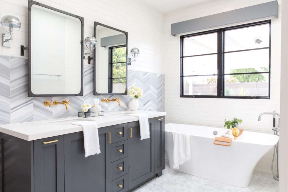 How To Mix Metals In Your Home For A Subtle But Eclectic Touch Lindye Galloway - Can You Mix Black And Brushed Nickel In A Bathroom