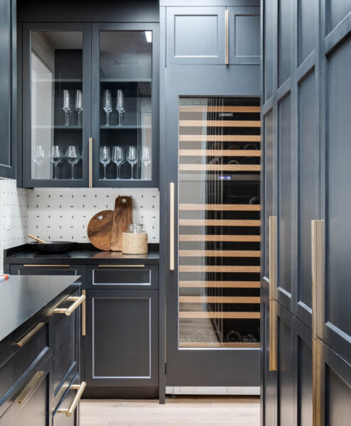 Coastal cool interior design moody black painted pantry cabinets